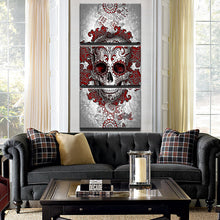 Three Piece Abstract Red Skull - The Force Gallery