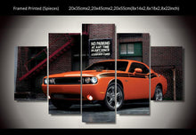 Dodge Challenger Orange Five Piece Canvas Wall Art - The Force Gallery