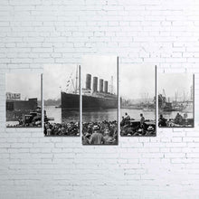 Titanic Ship Dock Five Piece Canvas Home Decor Wall Art - The Force Gallery