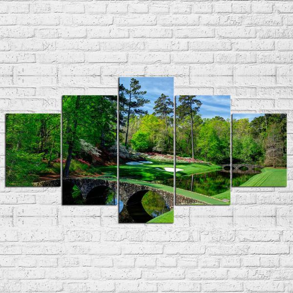 Augusta Masters Golf Five Piece Canvas Wall Art Home Decor Multi Panel - The Force Gallery