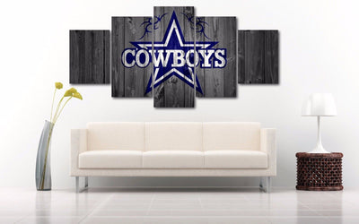 Dallas Cowboys Barn Wood Style Framed Canvas - The Force Gallery