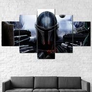 The Mandalorian Star Wars Five Piece Canvas Wall Art Home Decor Framed