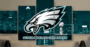 Philadelphia Eagles Super Bowl Champions Five Piece Canvas - The Force Gallery