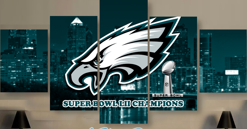 Philadelphia Eagles Super Bowl Champions Five Piece Canvas - The Force Gallery