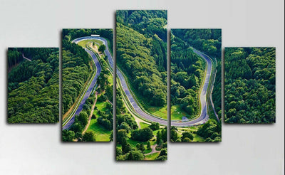 Copy of Nurburgring Track Circuit Rally Racing Five Piece Canvas Wall Art Home Decor Framed
