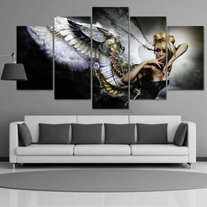 Angel Beautiful Mechanical Five Piece Canvas Wall Art Home Decor Multi Panel - The Force Gallery