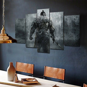 Medieval Warrior Knight Five Piece Canvas Wall Art Home Decor Multi Panel 5 - The Force Gallery