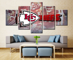 Kansas City Chiefs Super Bowl Champs Five Piece Canvas Wall Art Home Decor Multi Panel 5 - The Force Gallery