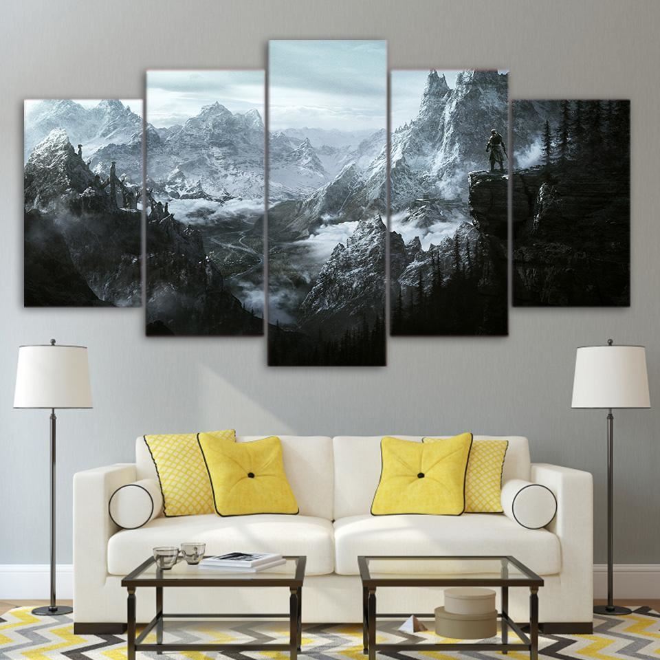 Elder Scrolls V Skyrim Piece Canvas Wall Art Home Decor