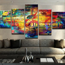 Music Abstract Color Large Framed Canvas - The Force Gallery