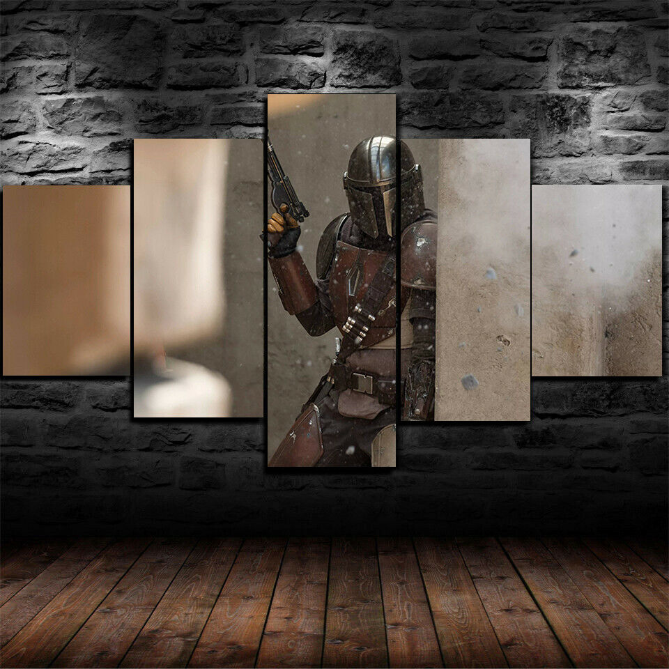 The Mandalorian Star Wars Five Piece Canvas Wall Art Home Decor Multi Panel 5 - The Force Gallery