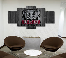 Alabama Crimson Tide College Football Canvas Barnwood Style - The Force Gallery