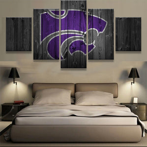 Kansas State Wildcats Barnwood Style Canvas Wall Art Home Decor - The Force Gallery